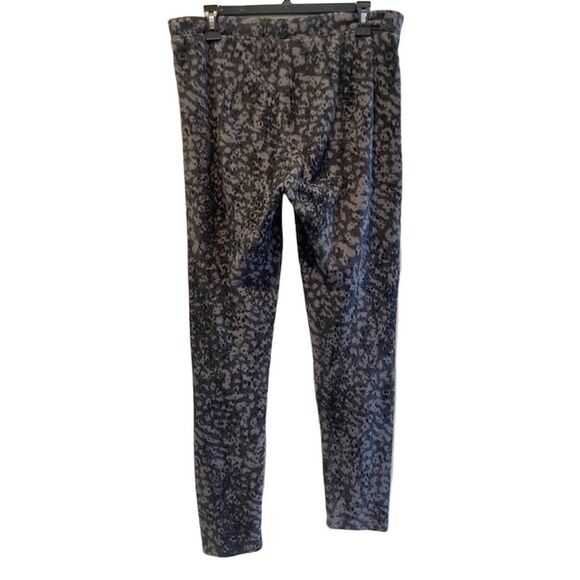 Cuddl Duds Fleecewear With Stretch Leopard Print Leggings Black Gray Size Large - Picture 2 of 4
